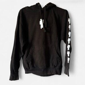 Billie Eilish Hoodie Sweatshirt Faded Black Women's XS